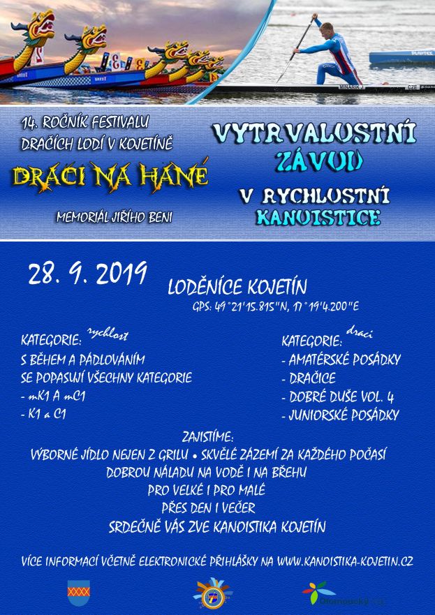 Netradiční Festival dračích lodí s vytrvalostním závodem rychlostní kanoistiky